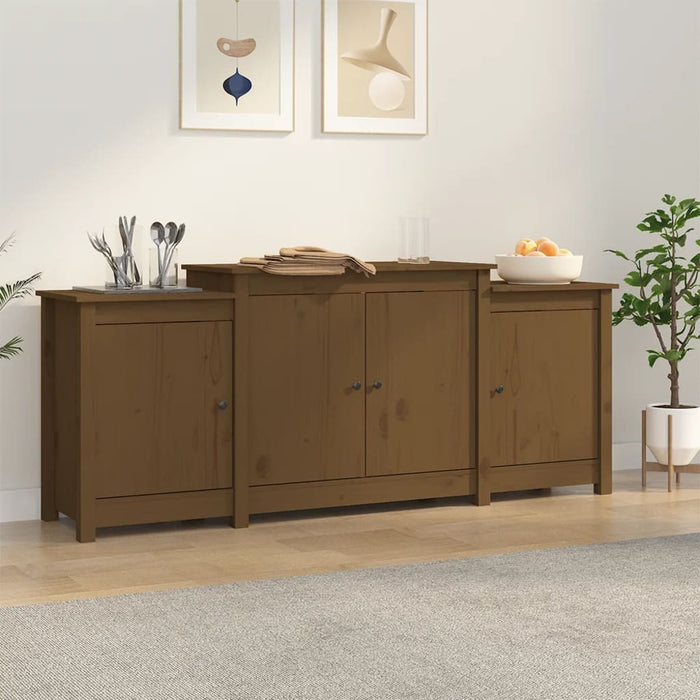 Dressoir 164X37X68 Cm Massief Grenenhout