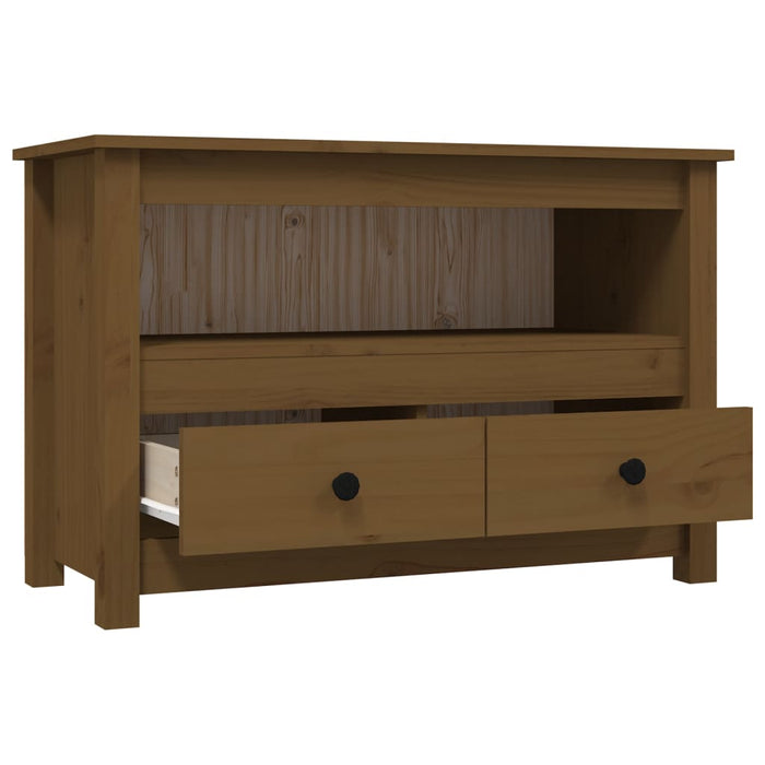 Tv-Meubel 79X35X52 Cm Massief Grenenhout