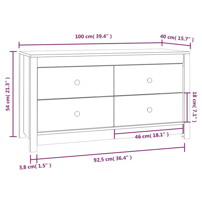 Dressoir Massief Grenenhout