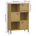 Boekenkast Met Metalen Poten Oslo 90X35X128,5 Cm Hout Bruin