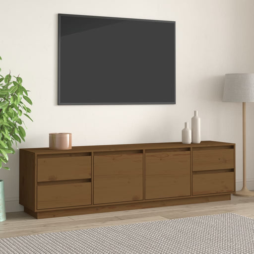 Tv-Meubel 176X37X47,5 Cm Massief Grenenhout