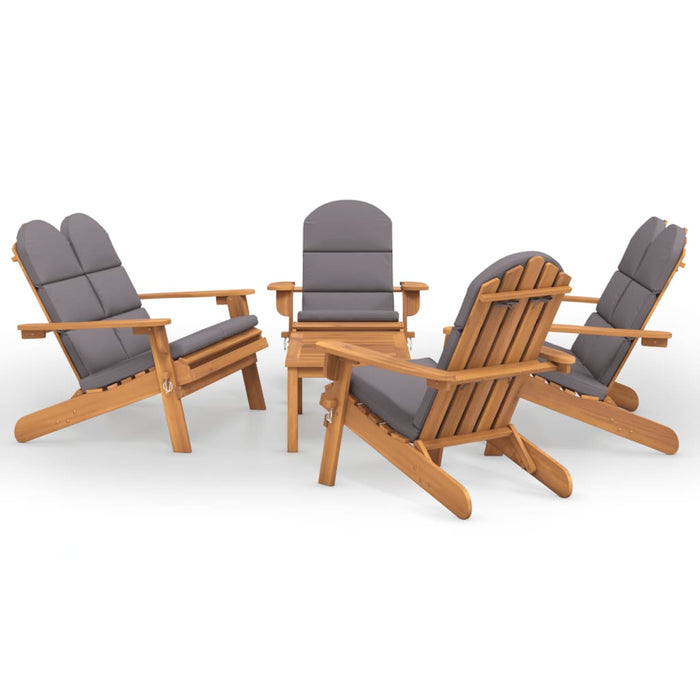 5-Delige Loungeset Adirondack Massief Acaciahout