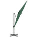 Zweefparasol Met Led-Verlichting 400X300 Cm Groen