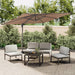 Zweefparasol Met Led-Verlichting 400X300 Cm Taupe