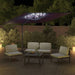 Zweefparasol Met Led-Verlichting 400X300 Cm Bordeauxrood Crème