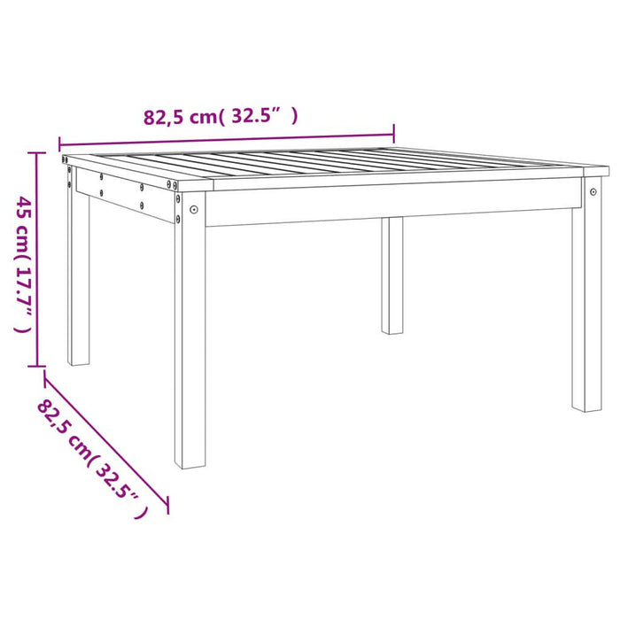 Tuintafel 82,5X82,5X45 Cm Massief Grenenhout Grijs