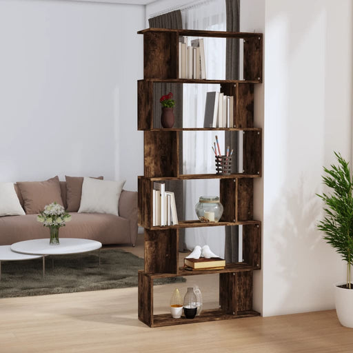 Boekenkast/Kamerscherm 80X24X192 Cm Bewerkt Hout Bruineiken