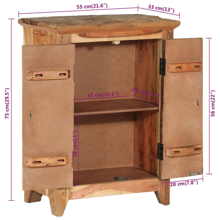 Dressoir 55X33X75 Cm Massief Acaciahout En Gerecycled Hout