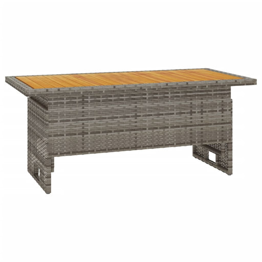 Tuintafel 100X50X43/63 Cm Acaciahout En Poly Rattan