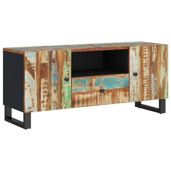 Tv-Meubel 105X33,5X46 Cm Massief Hout Gerecycled Bewerkt Hout