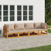 4-Delige Loungeset Met Kussens Massief Hout