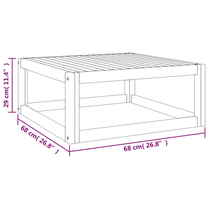 4-Delige Loungeset Met E Kussens Massief Hout