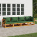 4-Delige Loungeset Met Kussens Massief Hout