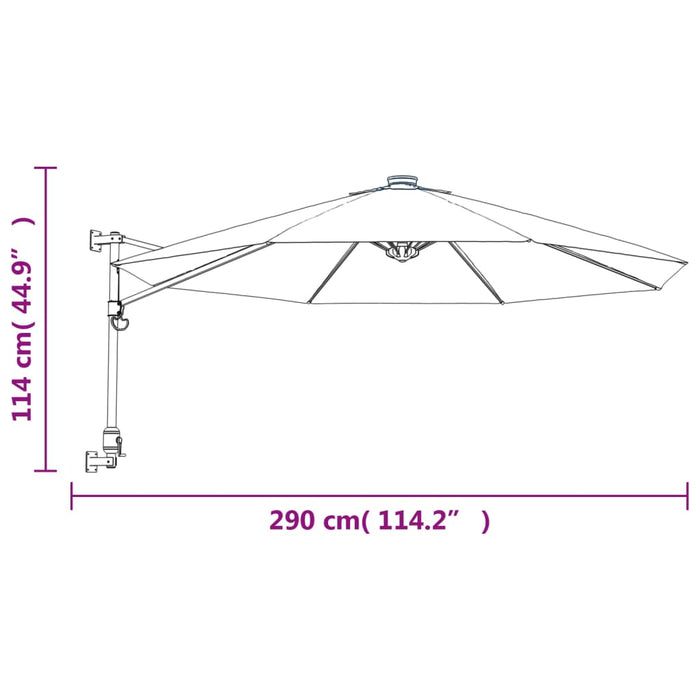 Wandparasol 290 Cm Zee