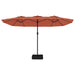 Parasol Dubbel Met Led 449X245 Cm Kleurig