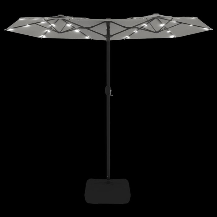 Parasol Dubbel Met Led's 316X240 Cm Zand