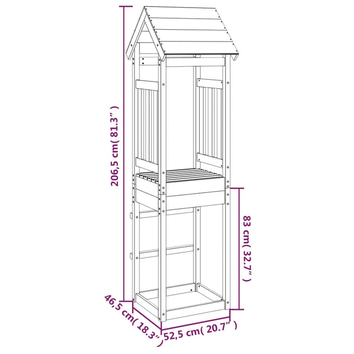 Speeltoren 52,5X46,5X206,5 Cm Geïmpregneerd Grenenhout