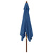 Parasol Met Houten Paal 300X300X273 Cm Azuur