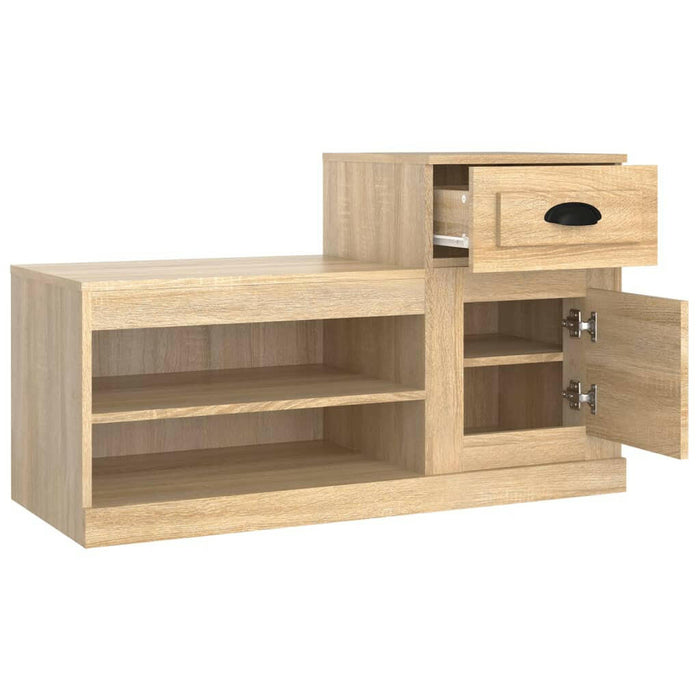 Schoenenkast 100X42X60 Cm Bewerkt Hout Sonoma Eikenkleurig