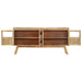 Dressoir 160X30X76 Cm Massief Mangohout Bruin En Zwart