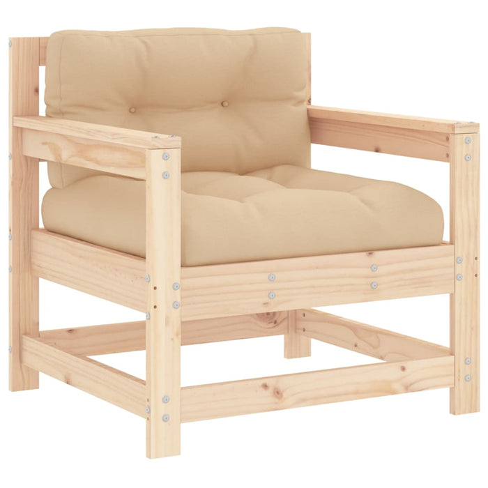 -Delige Loungeset Met Kussens Massief Teak