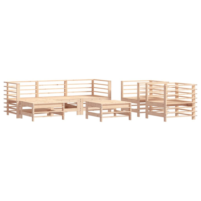 -Delige Loungeset Met Kussens Massief Teak