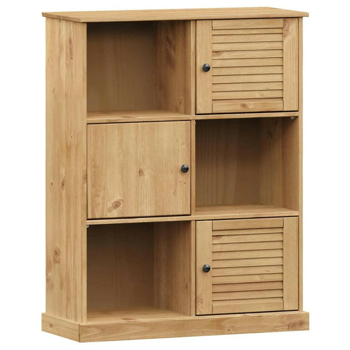 Boekenkast Vigo 90X35X114,5 Cm Massief Grenenhout