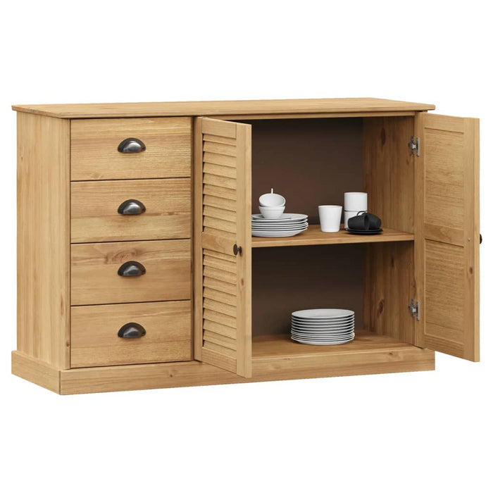 Dressoir Met Lades Vigo 113X40X75 Cm Massief Grenenhout