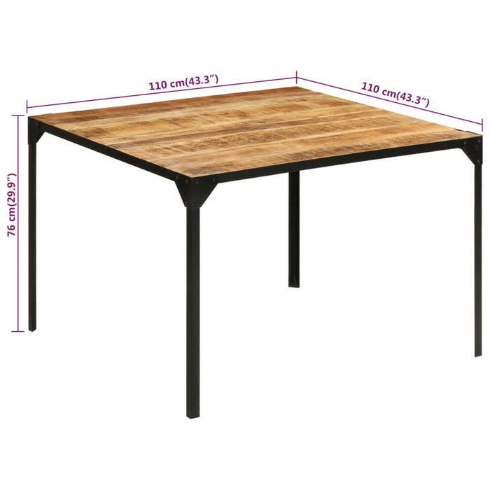 Eettafel 110X110X76 Cm Massief Mangohout