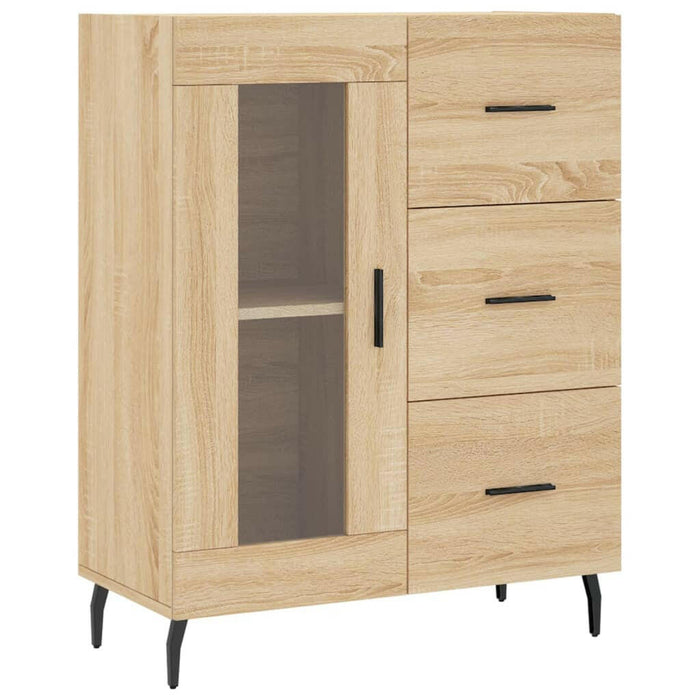 Dressoir 69,5X34X90 Cm Bewerkt Hout Sonoma Eikenkleurig