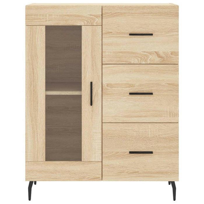 Dressoir 69,5X34X90 Cm Bewerkt Hout Sonoma Eikenkleurig