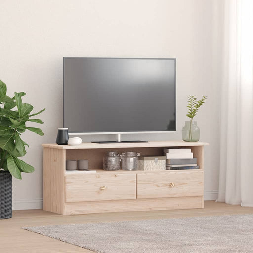 Tv-Meubel Met Lades Alta 100X35X41 Cm Massief Grenenhout