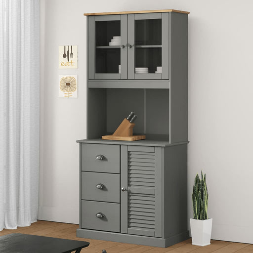 Hoge Kast Vigo 78X40X175 Cm Massief Grenenhout