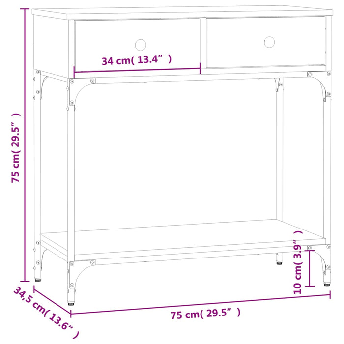 Wandtafel 75X34,5X75 Cm Bewerkt Hout