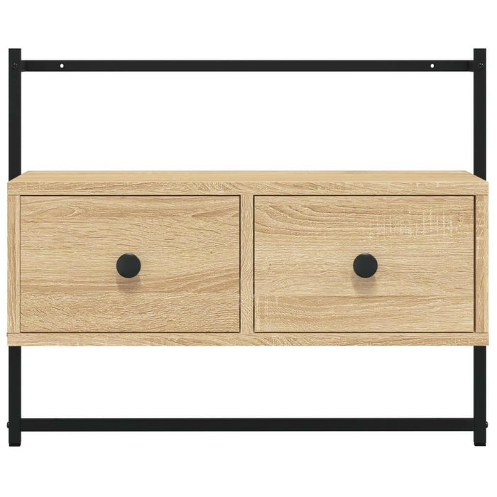 Tv-Meubel Wandgemonteerd 60,5X30X51 Cm Hout Sonoma Eikenkleurig