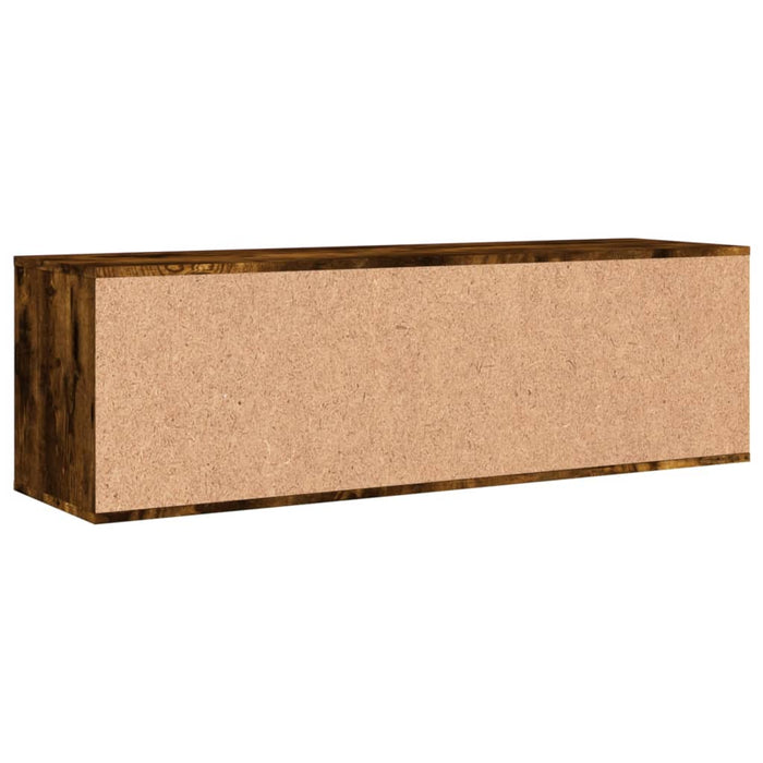 Tv-Meubel 120X34X37 Cm Bewerkt Hout Gerookt Eikenkleurig