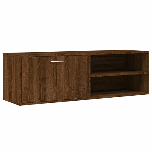 Tv-Meubel 120X34X37 Cm Bewerkt Hout Bruin Eikenkleur