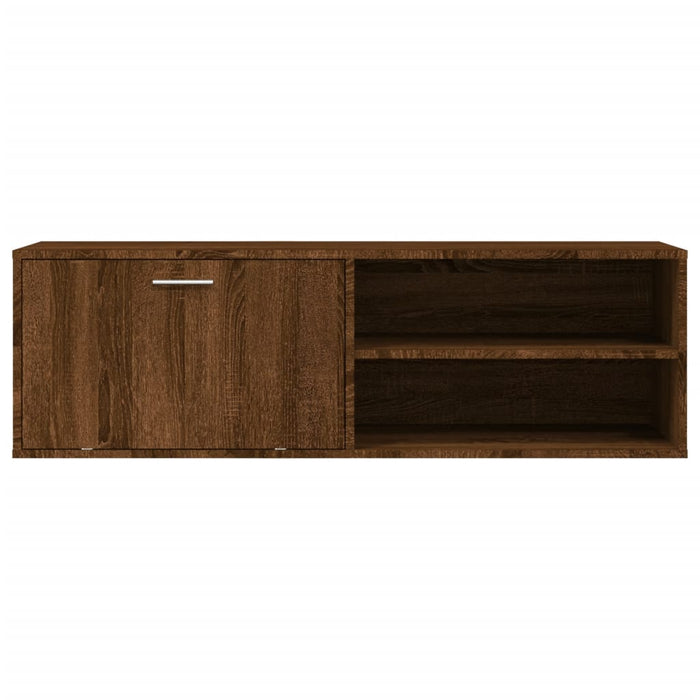 Tv-Meubel 120X34X37 Cm Bewerkt Hout Bruin Eikenkleur