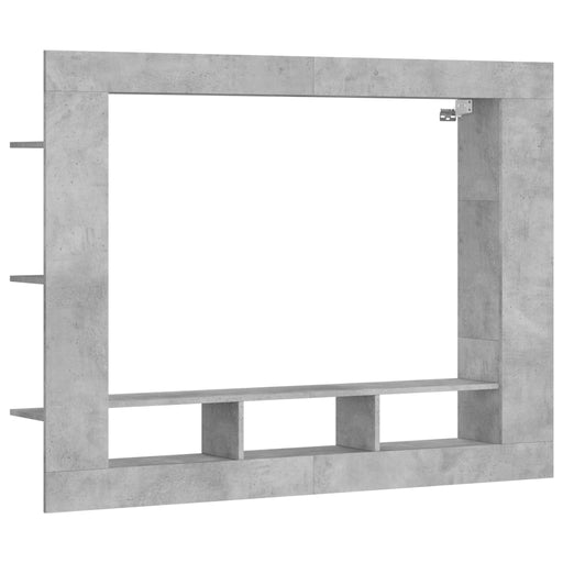 Tv-Meubel 52X22X3 Cm Bewerkt Hout Betongrijs