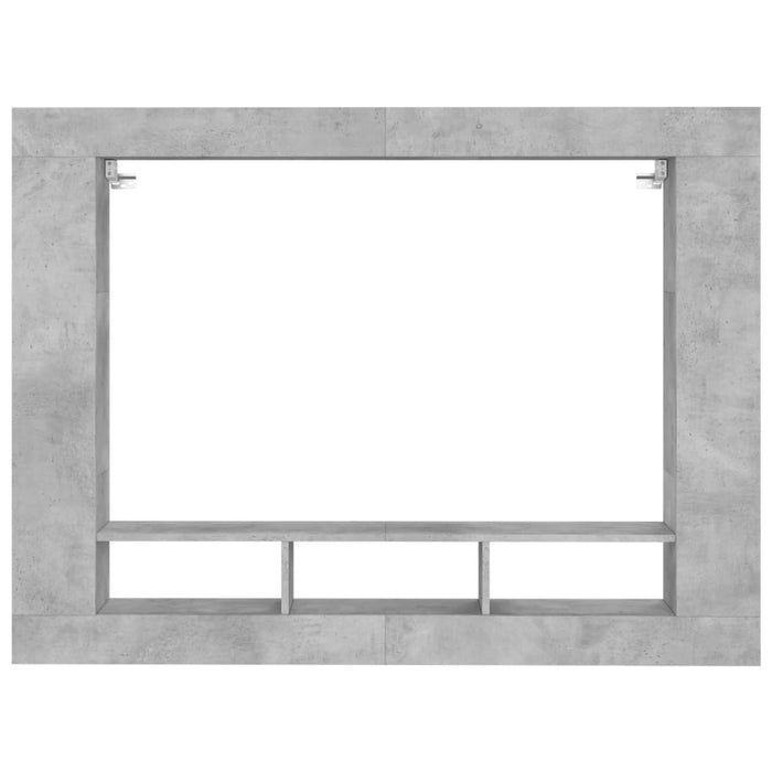 Tv-Meubel 52X22X3 Cm Bewerkt Hout Betongrijs