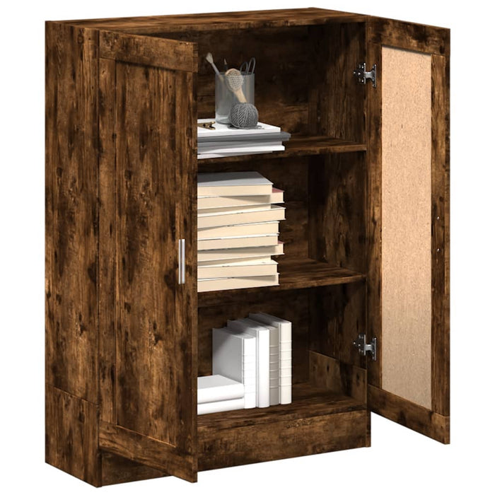 Boekenkast 82,5X30,5X115 Cm Bewerkt Hout Gerookt Eikenkleurig