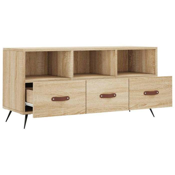 Tv-Meubel 102X36X50 Cm Bewerkt Hout Sonoma Eikenkleurig