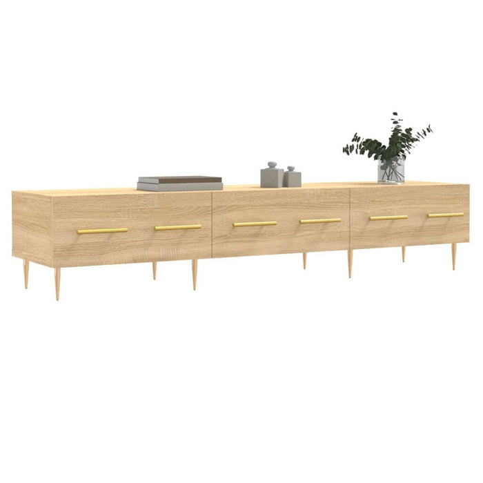 Tv-Meubel 150X36X30 Cm Bewerkt Hout Sonoma Eikenkleurig