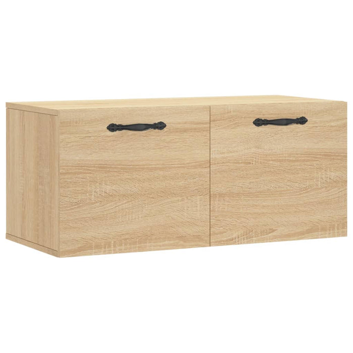 Wandkast 80X36,5X35 Cm Bewerkt Hout Kleurig Sonoma Eiken