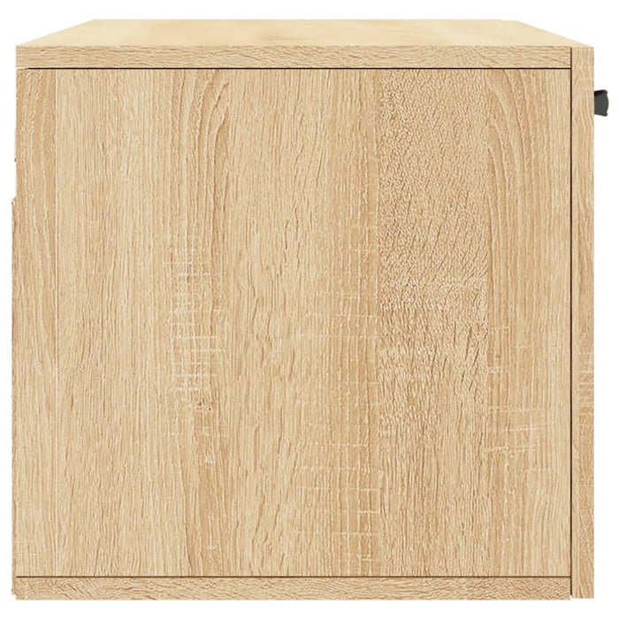 Wandkast 80X36,5X35 Cm Bewerkt Hout Kleurig Sonoma Eiken