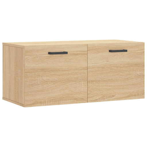 Wandkast 80X36,5X35 Cm Bewerkt Hout Kleurig