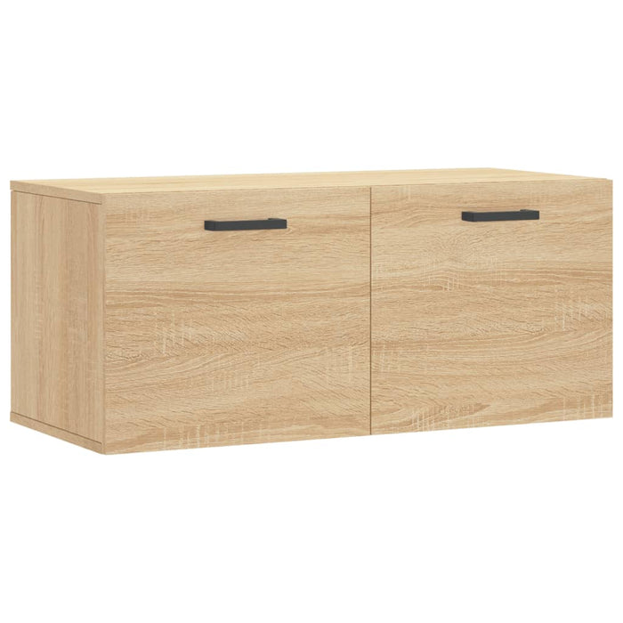 Wandkast 80X36,5X35 Cm Bewerkt Hout Kleurig