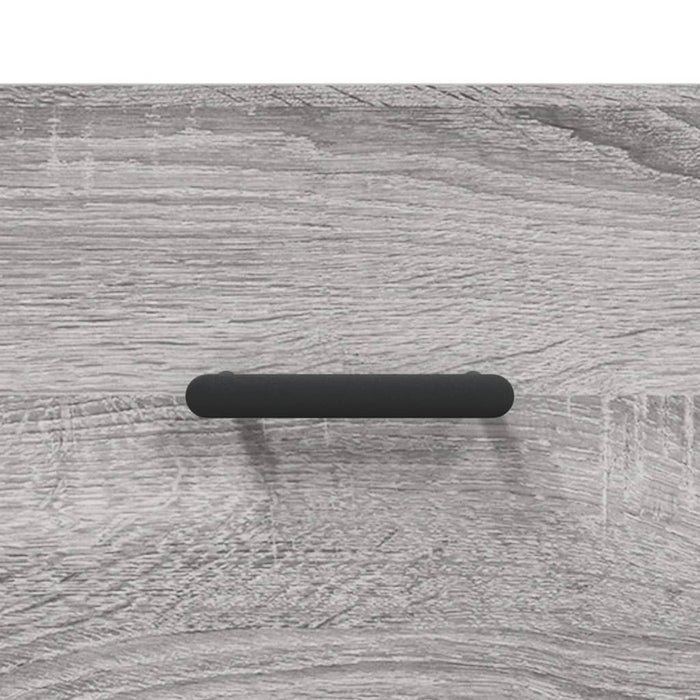 Wandkast 80X36,5X35 Cm Bewerkt Hout Eikenkleurig Grijs Sonoma