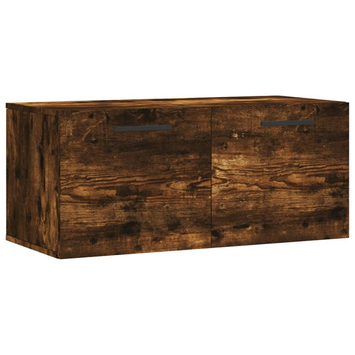 Wandkast 80X36,5X35 Cm Bewerkt Hout Kleurig Gerookt Eiken