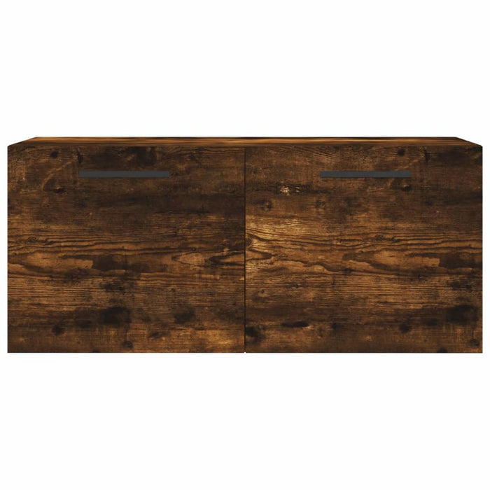 Wandkast 80X36,5X35 Cm Bewerkt Hout Kleurig Gerookt Eiken